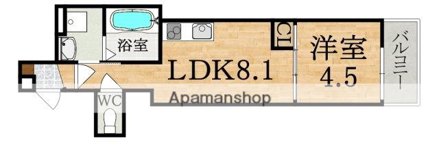 クレアール法蓮町(1LDK/3階)の間取り写真