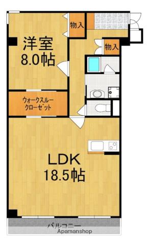 メゾン・デ・アムール(1LDK/1階)の間取り写真