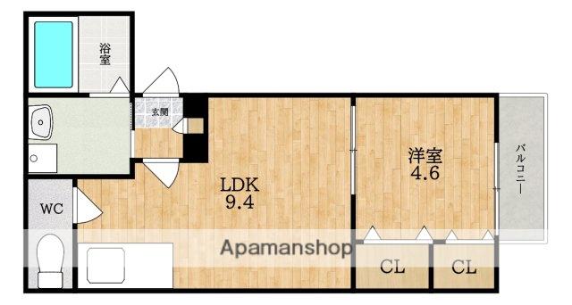 クレアール堺町II(1LDK/1階)の間取り写真