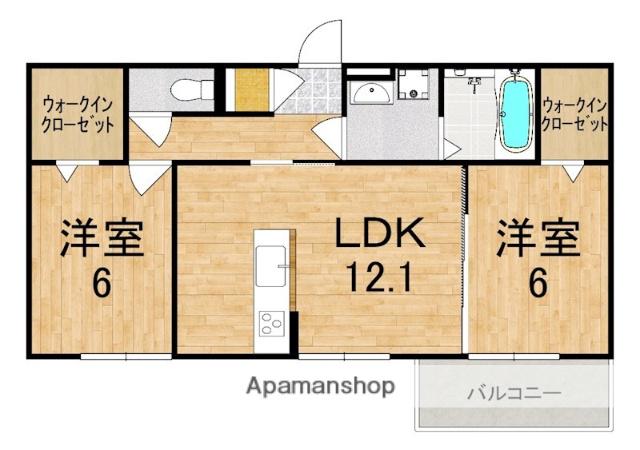 リジェールイースト(2LDK/3階)の間取り写真