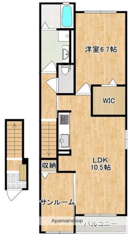 リエール(1SLDK/2階)の間取り写真