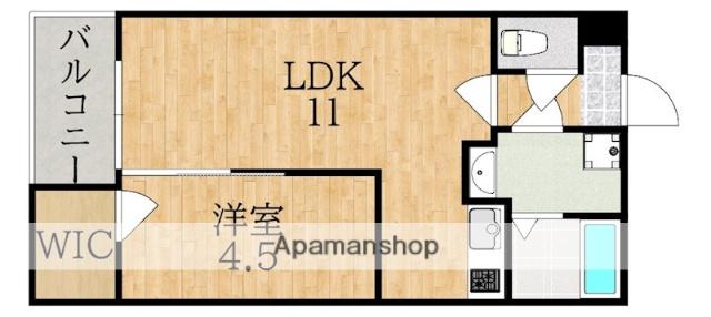  ジーメゾンあやめ池エルシアス(1LDK/1階)の間取り写真