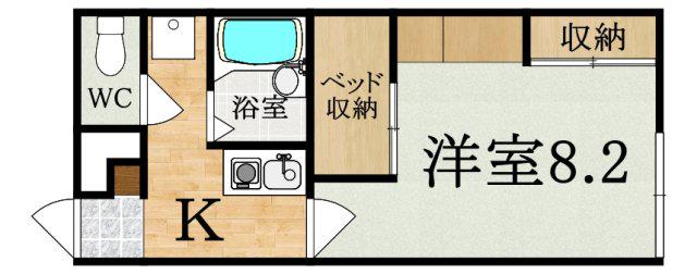 レオパレス インフォレスタⅡ(1K/2階)の間取り写真