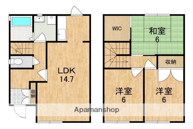 イーストタウン朱雀Ｄ(3LDK)の間取り写真