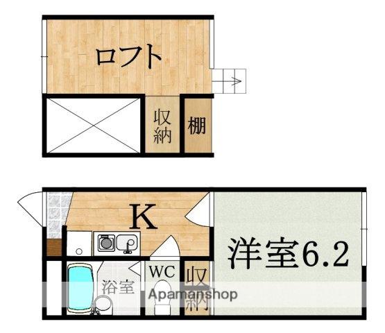 レオパレスパレモⅡ(1K/2階)の間取り写真