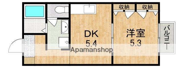 ジュネス平城山(1DK/2階)の間取り写真