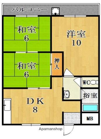 平沼マンション(3K/3階)の間取り写真