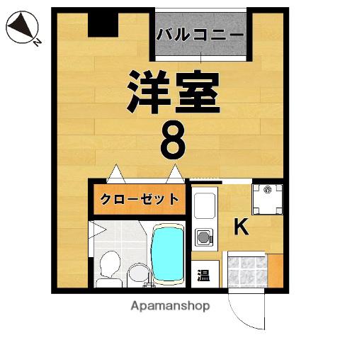 パレス本町(1K/5階)の間取り写真
