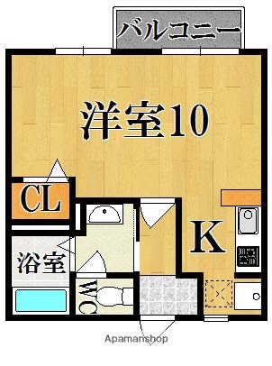 シャーメゾン(1K/2階)の間取り写真