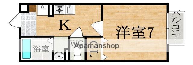 カラコレス(1K/1階)の間取り写真