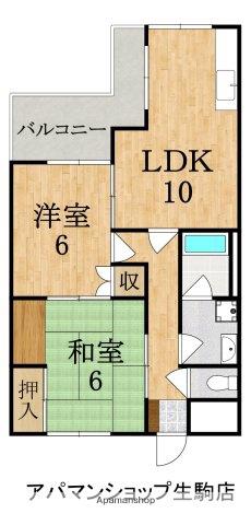 メゾン小橋(2LDK/2階)の間取り写真