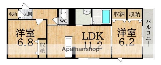 SHAMAISON AVENIR シャーメゾン アベニール(2LDK/3階)の間取り写真