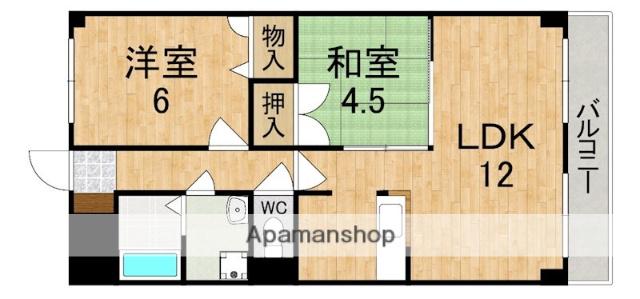 ヤマセン五番館(2LDK/1階)の間取り写真