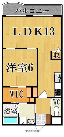 OMマンション東生駒(1LDK/7階)の間取り写真