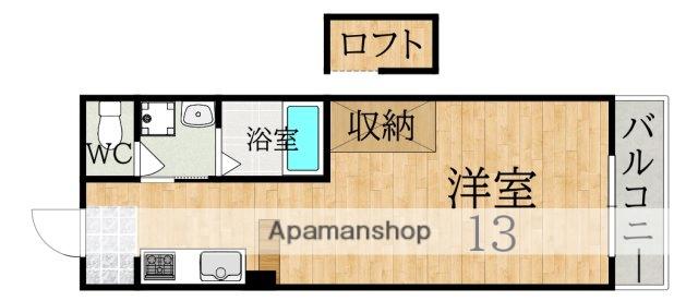 メゾンフェミニ富雄(ワンルーム/2階)の間取り写真