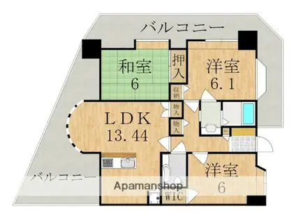 ふぁみーゆ生駒壱番館(3LDK/1階)の間取り写真