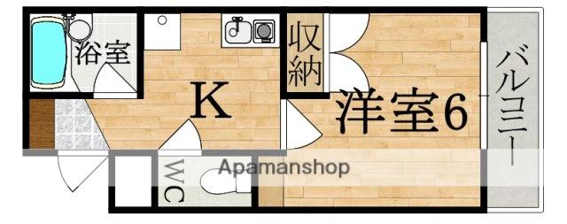 COMO HOUSE(1K/1階)の間取り写真