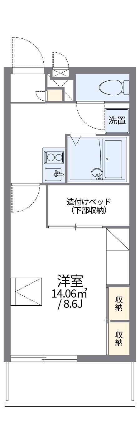 レオパレスサンコート学園前B(1K/1階)の間取り写真
