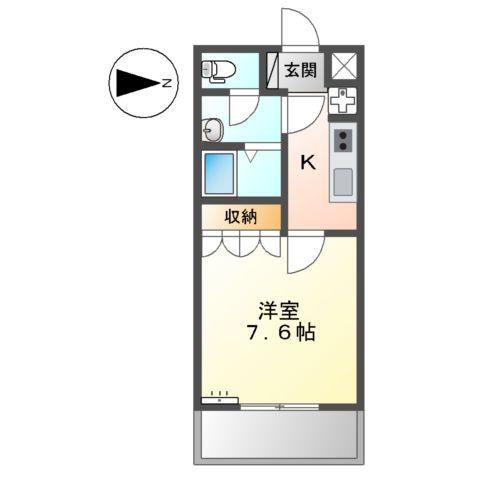 チェリーコーポ(1K/2階)の間取り写真