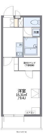 レオパレス ビューヒルズテン(1K/2階)の間取り写真