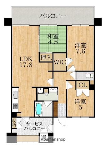 ローレルスクエア学研奈良登美ヶ丘I期(3SLDK/4階)の間取り写真