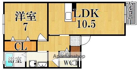 エスポワールC(1LDK/1階)の間取り写真