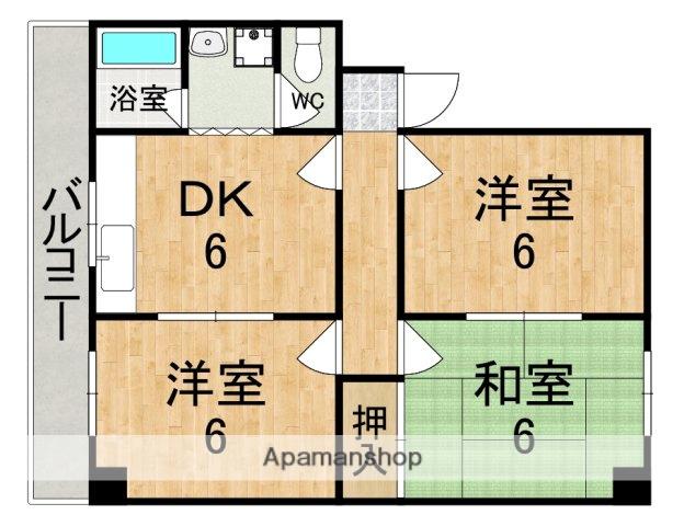 エコーハイツ(3DK/2階)の間取り写真