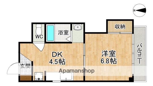 幸陽ハイツ(1DK/3階)の間取り写真