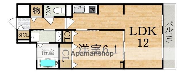 SUNLIT大和郡山(1LDK/3階)の間取り写真
