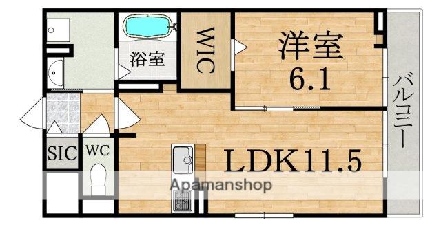 SUNLIT大和郡山(1LDK/2階)の間取り写真