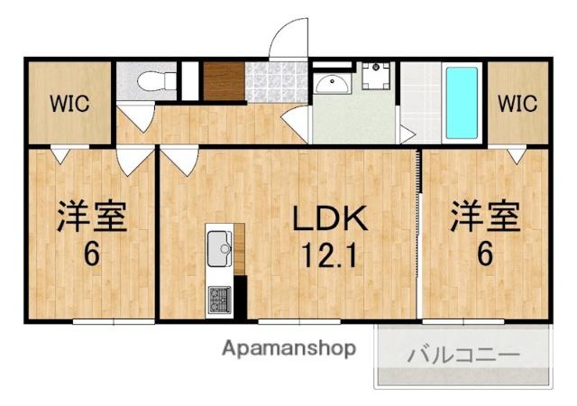 プラミシア(2LDK/3階)の間取り写真
