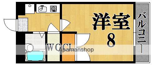 レオパレス関屋(1K/1階)の間取り写真