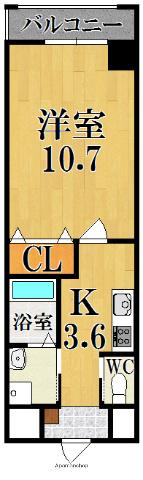 プレミアドミール(1K/7階)の間取り写真