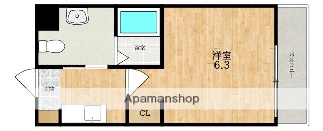 オリーブミネット郡山九条(1K/2階)の間取り写真