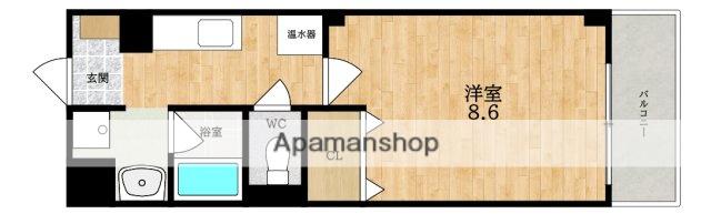 ヴァンセットモネ(1K/3階)の間取り写真