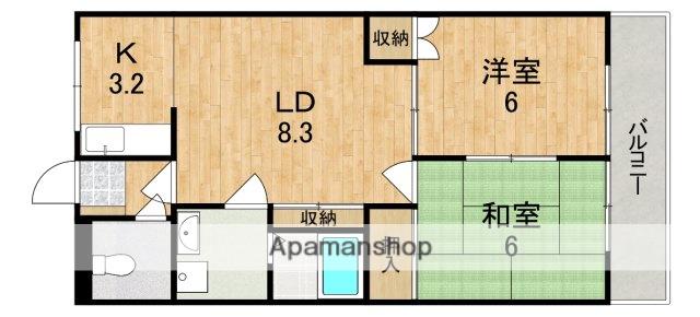 ファミーユ21(2LDK/2階)の間取り写真