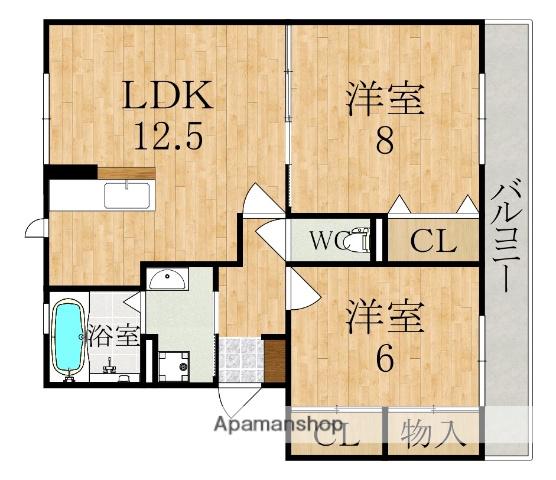 ビスタコート(2LDK/2階)の間取り写真