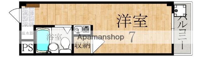 M・コート(1K/2階)の間取り写真