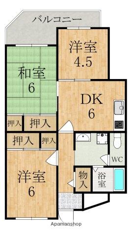 AMENITY24(3DK/5階)の間取り写真