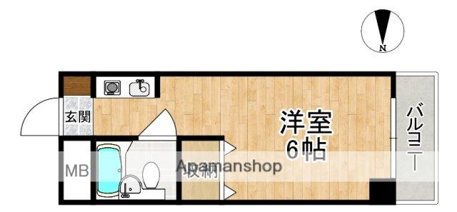 メゾン・ド・ジュネス(1K/2階)の間取り写真