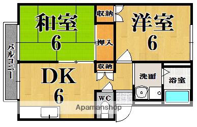エステートピア新池(2DK/2階)の間取り写真