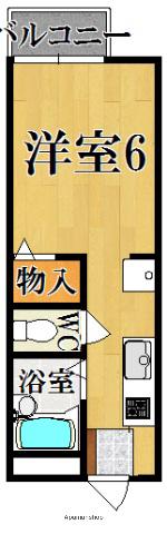 シャトレ中山(1K/1階)の間取り写真