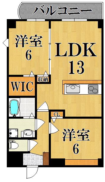 H.T.ミニョンⅡ(2LDK/3階)の間取り写真