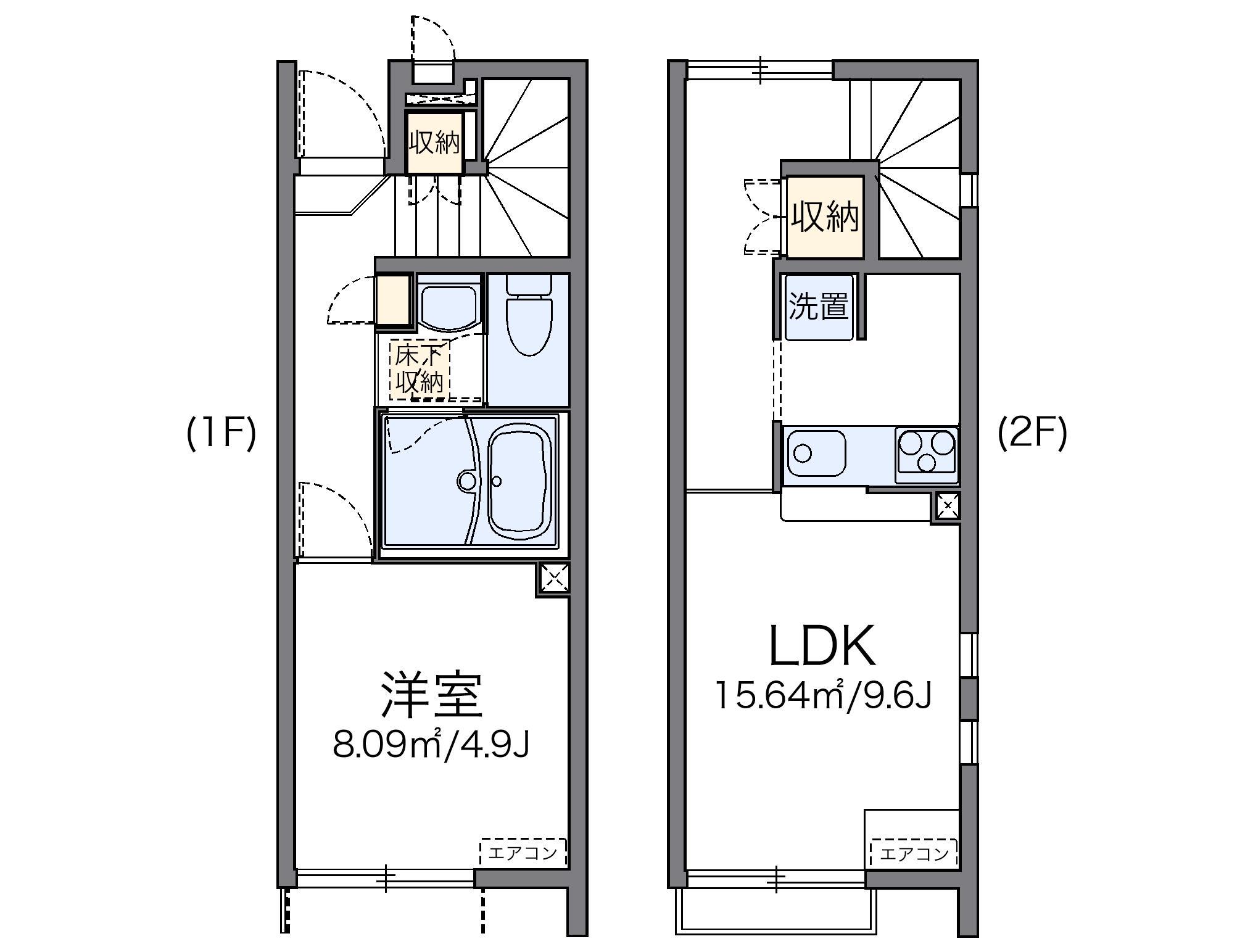 レオネクスト長柄(1LDK/1階)の間取り写真