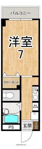 ハイツ真規(1K/2階)の間取り写真