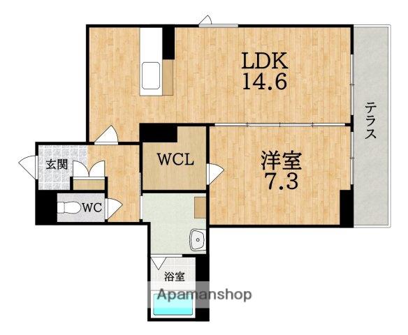 SATIS VITA(1LDK/1階)の間取り写真