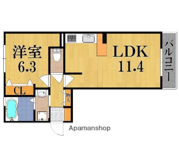 ANNEX大森(1LDK/1階)の間取り写真