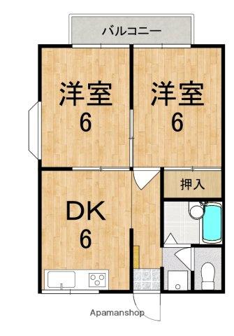 エステートピア尼ヶ辻(2DK/2階)の間取り写真