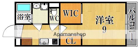 ジーメゾン法蓮町(1K/1階)の間取り写真