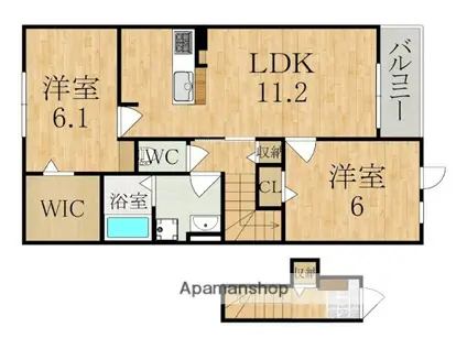 サンシャイン富堂IV(2LDK/2階)の間取り写真